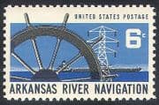 USA 1968 Arkansas River / Ships / Boats / Transport / Business / Commerce 1v (n40808)