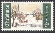 USA 1969 Christmas/ Horse/ Sleigh/ Greetings/ Transport/ Animals/ Nature 1v (n29216)