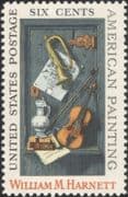 USA 1969 William Harnett/Art/ Painter/ Artists/ Paintings/ People/ Violin/ Bugle 1v (us1008)