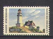 USA 1970 Lighthouse / Maritime Safety / Maine / Buildings / Architecture 1v (n23814)
