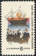 USA 1970 Pilgrim Fathers Landing/ Boats/ Ships/ Sailing/ Transport/ Pilgrims 1v n29299