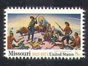 USA 1971 Cattle/ Wagon/ Settlers/ Dog/ Animals/ Farming / Indians/ Art 1v (n37307)