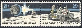 USA 1971 Space  /  Moon Lander  /  Rover  /  Astronauts  /  Transport 2v s-t pr (n40105)