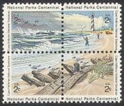 USA 1972 Cape Hatteras / National Parks / Sea / Lighthouse / Car / Ship / Birds blk n25723