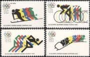 USA 1972 Olympic Games/ Winter Olympics/ Cycling/ Skiing/ Athletics/ Bob Sleigh/ Sports 4v set (n45013)