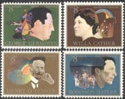 USA 1973 Gershwin/Cather/Tanner/Jeffers/Composer/ Writers/ Artist/ Art/ Music/ Books/ Literature /Poetry 4v set (n43832)