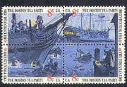 USA 1973 Ships / Sail / Boat / Boston Tea Party / Transport / Politics 4v s-t blk (n24373)