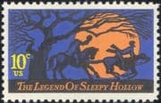 USA 1974 Washington Irving/ Sleepy Hollow/ Books/ Writers/ Horses/ Ghosts 1v (n44983)