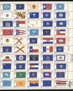 USA 1976 American Revolution 200th/ Bicentenary/ State Flags/ Eagle/ Bear/ Boat 50v sht (n44358a)