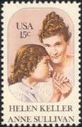 USA 1980 Helen Keller/ Blind/ Deaf/ Medical/ Health/ Disabled/ People/ Writers/ Authors 1v (n45000)