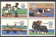 USA 1980 Olympic Games / Olympics / Sport / Horses / Rowing / Swimming 4v blk (n25354)