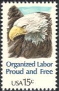 USA 1980 Workers/ Trade Unions/ Eagle/ Raptors/ Birds/ People/ Nature 1v (n43719)