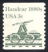 USA 1981 Handcar  /  Rail  /  Railway  /  Transport  1v  coil  (n24281)