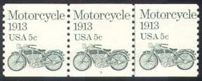 USA 1981 Motorcycles/ Motorbikes/ Transport 3v coil stp plate 3 (n24148b)