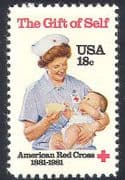 USA 1981 Red Cross / Medical / Health / Nurse 1v (n29041)