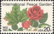 USA 1982 International Peace Garden 50th/ Rose/ Maple Leaf/ Flowers/ Plants/ Nature 1v (us1019)