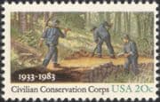 USA 1983 Civilian Conservation Corps/ Forest Trail/ Trees/ Nature/ Workers/ Environment 1v (us1018)