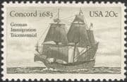 USA 1983 Ships/ Sailing/ German Immigration/ Nautical/ Transport/ Boats 1v (n44826)