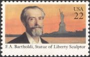 USA 1985 Frederic A Bartholdi/ Sculptor/ Statue of Liberty/ Art/ Sculpture/ People/ Heritage 1v (n44833)
