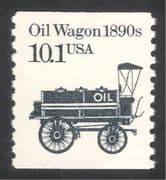 USA 1985 Oil Wagon/ Tanker/ Business/ Commerce/ Minerals/ Transport 1v coil (n29308)