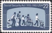 USA 1985 Social Security Act 30th Anniv./ Disabled/ Medical/ Health/ Welfare/ People 1v (us1010)
