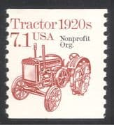 USA 1985 Tractor/ Tractors/ Farming/ Transport/ Motors 1v coil o/p (n24524)