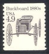 USA 1985 Transport/ Buckboard/ Horse drawn Carriage 1v (n29312)