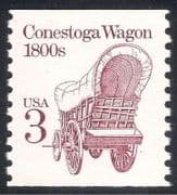 USA 1985 Transport / Horse Drawn Wagon/ Carts 1v ex coil (n24531)