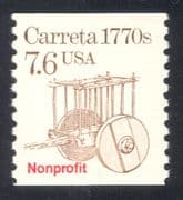 USA 1985 Transport/ Ox Wagon/ Carreta/ "Nonprofit" o/p 1v coil (n29313)