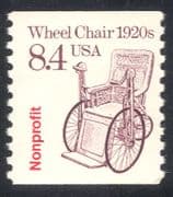 USA 1985 Transport/ Wheel Chair/ Disabled/ Health/ "Nonprofit" o/p 1v coil (n29315)