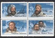 USA 1986 Polar Explorers / Ships / Dogs / Transport / People / Exploration 4v blk (n39030)