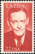 USA 1986 T S Eliot/ Poet/ Poetry/ Literature/ Books/ Writers/ People/ Writing 1v (us1020)