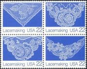 USA 1987 Folk Art/ Lace-making/ Crafts/ Textiles 4v set blk (n44383)