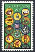 USA 1987 Girl Scouts / Scouting / Badges / / People / Leisure / Youth 1v (n40807)