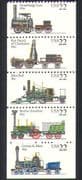 USA 1987 Steam Engines/ Trains/ Locomotives/ Rail/ Railway/ Transport 5v stp (n36998)