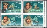 USA 1988 Polar Explorers/ Byrd/ Antarctic Exploration/ Ships/ Planes/ Aircraft/ Aviation/ Transport 4v blk (n25435)