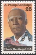 USA 1989 A Philip Randolph/ Black Heritage/ Trades Unions/ Railway/ Trains/ Transport/ Workers 1v (n44825)