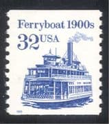 USA 1990 Transport/ Ferry/ River Boat/ Paddle Steamer/ Trade/ Commerce/ Coil 1v (n24542)