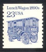 USA 1990 Transport/ Horse-drawn Lunch Wagon/ Cart/ Business 1v coil (n43734)