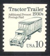 USA 1990 Truck/ Lorry/ Motor/ Transport/ Motoring/ Business/ Commerce 1v coil (n24519)