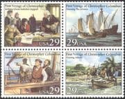 USA 1992 Columbus/ Ships/ Sail/ Explorers/ Transport/ People/ Palm Trees blk (n25449)
