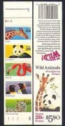 USA 1992 Panda / Tiger / Penguin / Giraffe / Flamingo / Animals / Bird / Nature 20v bklt b473a