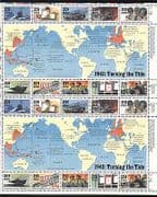 USA 1993 Second World War/ WWII/ Planes/ Ships/ Military/ Army/ Nurse/ Soldiers/ Transport/ Maps 20v sht (n25004)