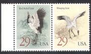 USA 1994 Cranes / Birds / Nature / Wildlife / Conservation 2v set pr (n39039)
