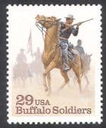 USA 1994 Horses / Buffalo Soldiers / Military / Army / Rifle / Animals 1v (n22922)