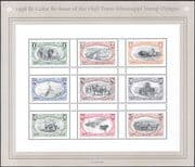 USA 1998 Trams/ Boats/ Horses/ Cattle/ Wagons/ Pioneers/ Transport/ Nature 9v sht (n43723)