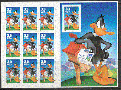 USA 1999 Daffy Duck  /  Cartoons  /  Birds  /  Animation  /  Animated 10v s  /  a bklt (b1721)