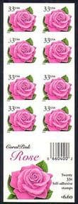 USA 1999 Rose  /  Flowers  /  Nature  /  Plants 20v bklt (n29433)