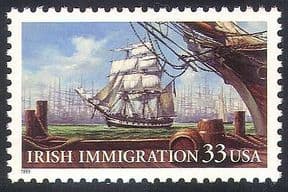 USA 1999 Ships  /  Sailing  /  Irish Immigration  /  Nautical  /  Transport  /  Boats 1v (n22987)