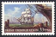 USA 1999 Ships / Sailing / Irish Immigration / Nautical / Transport / Boats 1v (n22987)